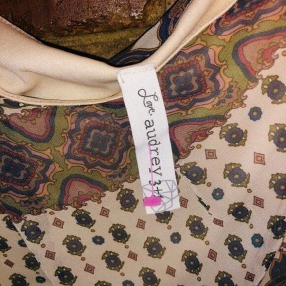 Audrey 3+1 Mixed Media One-Shoulder Blouse Women's Size Small - Picture 7 of 12